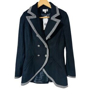 NWT OLIVE & OAK Outfitters Coat Military Style Wool Button Accents Women’s